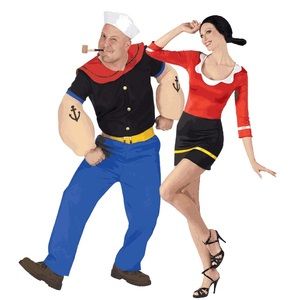 DIY Popeye & Olive Oyl Halloween Costume